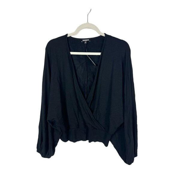 Express black‎ low cut sweater NWT - Picture 1 of 8